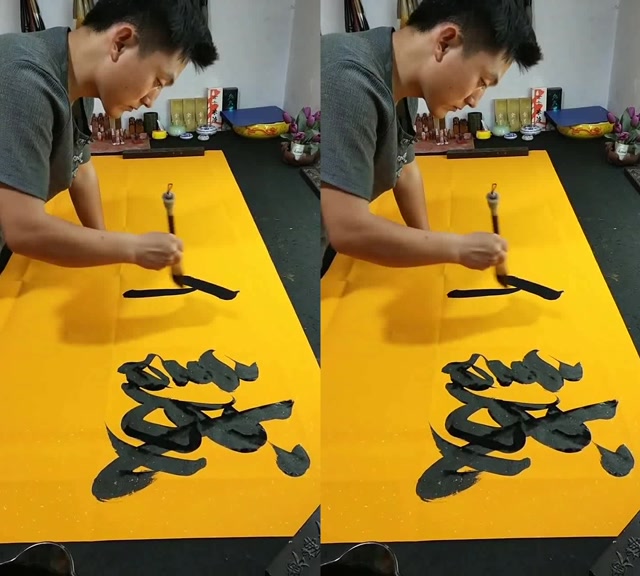 90后帅哥写书法在大城市安了家,值得我们学习