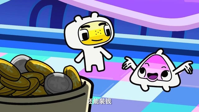 迷你勇和迷你萌得到好多钱,迷你萌变身存钱罐把钱独吞了