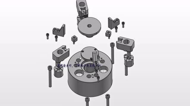 三爪卡盘液压夹具设计视频