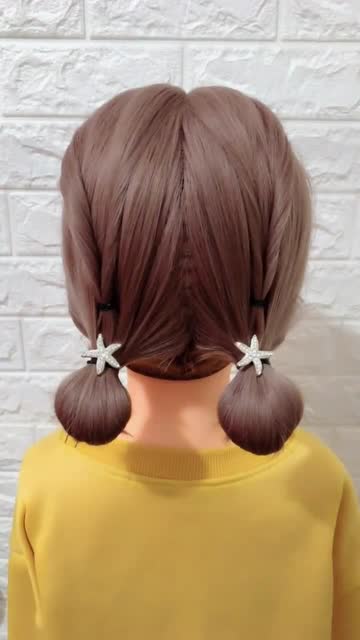 短发双低丸子头这样扎感觉很是不错