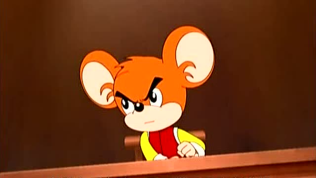 福五鼠:猫国来攻打鼠国,鼠大王很害怕,想求助狗大王