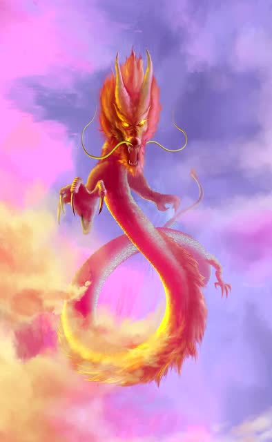 原创插画 — 飞龙