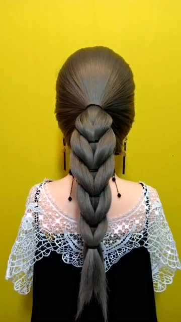 很美的一款网红编发,看一遍就学会的教程,非常淑女范