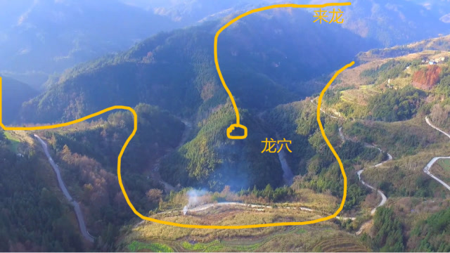 航拍贵州大山里的风水宝地有人说是龙游浅水的宝地你觉得是啥