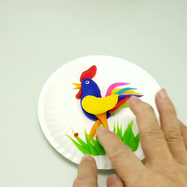 公鸡  捏面人视频