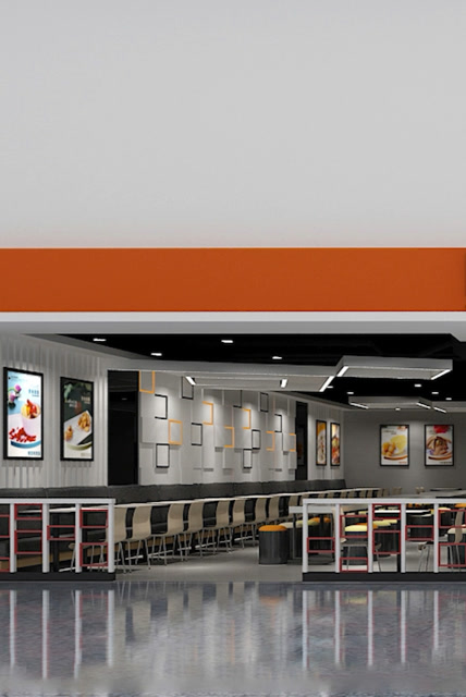 东方既白餐饮门面店铺装修设计效果图