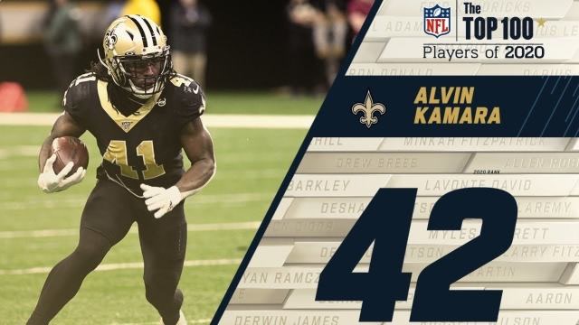 2020nfl百大巨星第42位:新奥尔良圣徒跑卫阿尔文-卡马拉