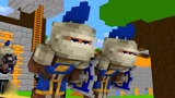 Minecraft动画：怪物们和汽笛人的挑战！