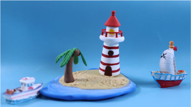 博士爱抗菌粘土教程——椰岛灯塔