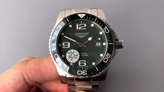 浪琴中的绿水鬼zf浪琴绿色康卡斯陶瓷圈潜水表