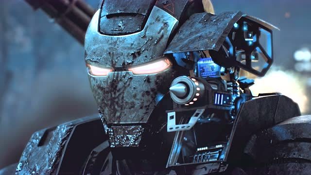 对比托尼穿上钢铁盔甲,战争机器是另一种风格,暴力中带着细腻!