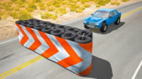 用轮胎墙拦截高速汽车会怎样？3D动画模拟，场面太刺激！