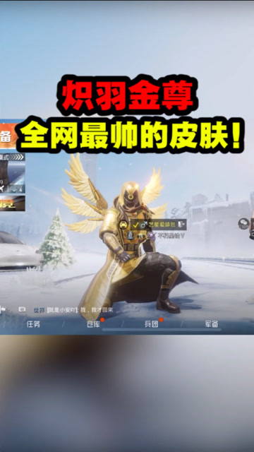 和平精英炽羽金尊全网最帅皮肤他来了