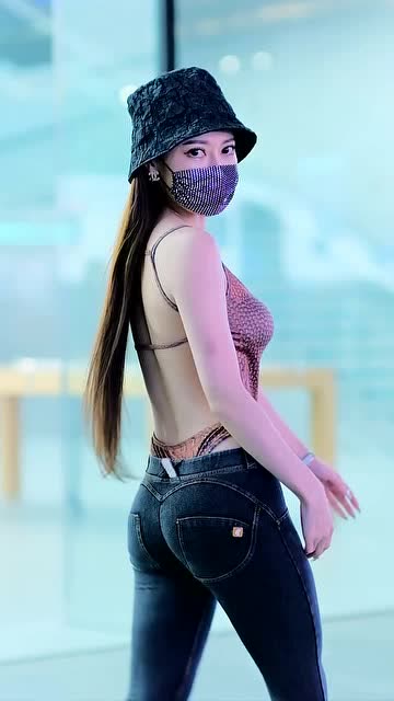 黑色牛仔穿搭杨梦ymm