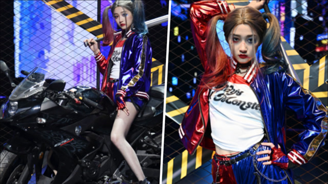 关晓彤解锁小丑女造型网袜大长腿配双马尾骑机车网友直呼太辣了