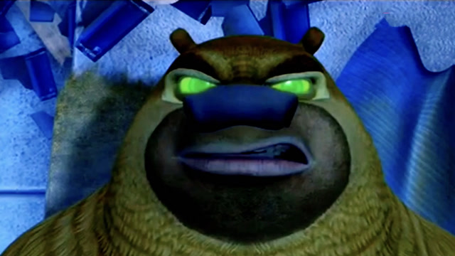 《熊出没》熊二被妖怪附体,两只眼睛直冒绿光,还把熊大给狂揍了一顿!