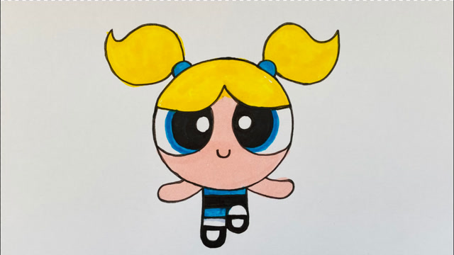 卡通明星简笔画,飞天小女警