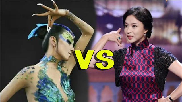 金星杨丽萍pk即兴跳舞,动作一摆立见高下,网友:不是一个档次的