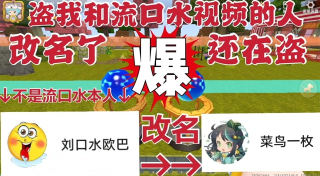 迷你世界盗刘口水欧巴和夜喃视频的人改名了,还不知悔改的盗视频