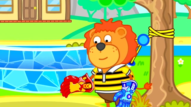 小狮子动画小狮子拥有一幅神奇的手套冰与火的较量