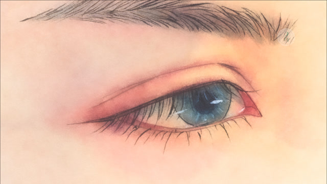 水彩公开课 古风插画眼睛
