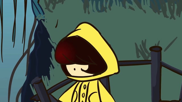 小小梦魇2:一座断桥上莫诺让小六跳过来 但小六却迟迟不敢跳!