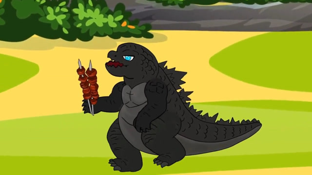 小哥斯拉喜欢吃烤串