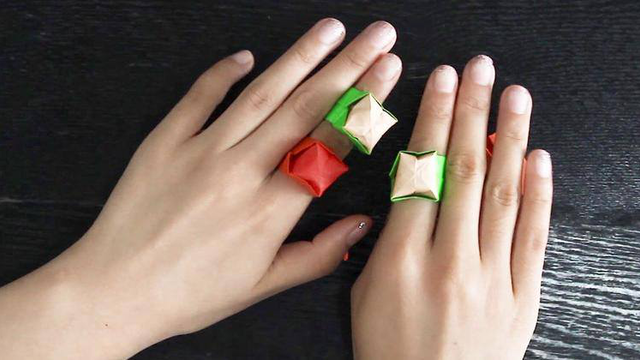 折纸教程:戒指