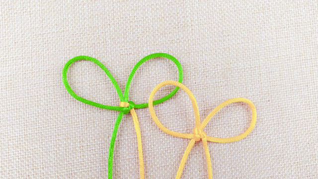 山姐儿手工:中国结编绳基础第14节 双环结的编织方法