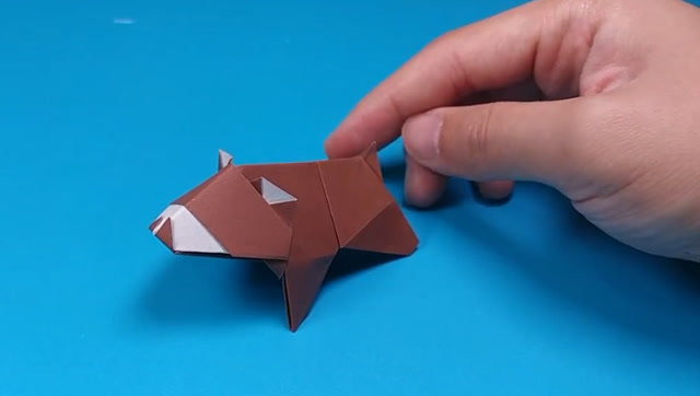 折纸:小棕熊折纸教程,简化折纸步骤,学起来更方便!值得收藏!