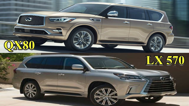 2018款英菲尼迪qx80 vs 雷克萨斯lx570动态对比