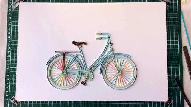 [爱手工]衍纸做自行车