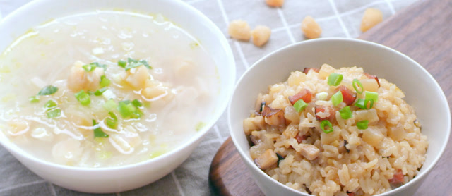 菲尝菜谱——香菇萝卜腊肉饭,干贝萝卜汤