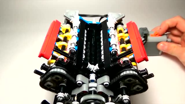 乐高科技:v8引擎发动机moc