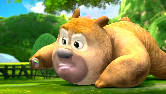 熊熊乐园 小熊二弹珠的姿势太可爱了!