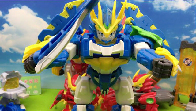 宣宇爱玩亲子游戏 激战奇轮2绝地战神组装合体变形玩具