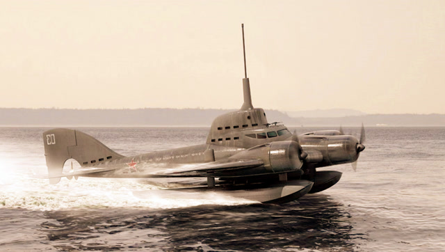 会飞的潜艇,能入水的飞机,前苏联造这武器,专打军舰!