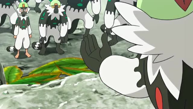 精灵宝可梦太阳月亮65集小智变身投掷猴首领不愧本季搞笑担当