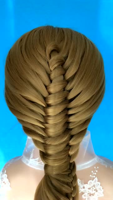 发型教程,龙骨低马尾教程