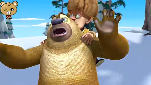 紧急情况出现!熊二和光头强不慎滑下山