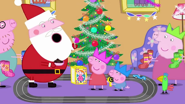 小猪佩奇圣诞老人来访图片