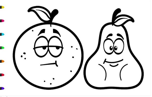 趣味简笔画:画梨子和苹果