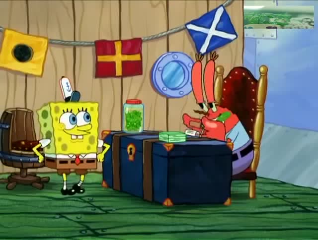 《海绵宝宝》蟹老板保险箱里面谁见过?今天就带您开开眼!