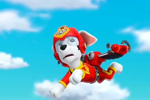 汪汪队立大功:咕咕鸡在天上乱飞,毛毛赶紧去救他了