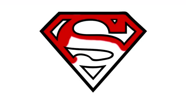 儿童绘画教学 一分钟学会画超人徽章并涂色