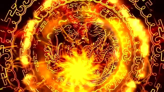 c0092中国龙 水鼓舞蹈表演舞台led大屏幕背景