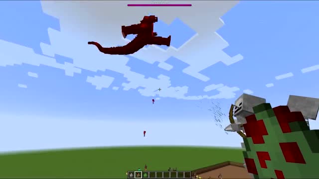 我的世界100只突变小白对战泰坦小白 哥斯拉也一起上都打不过