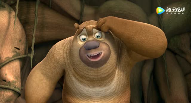 《熊出没》熊二变鬼脸,逗嘟嘟开心