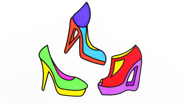 漂亮的高跟鞋简笔画儿歌大全