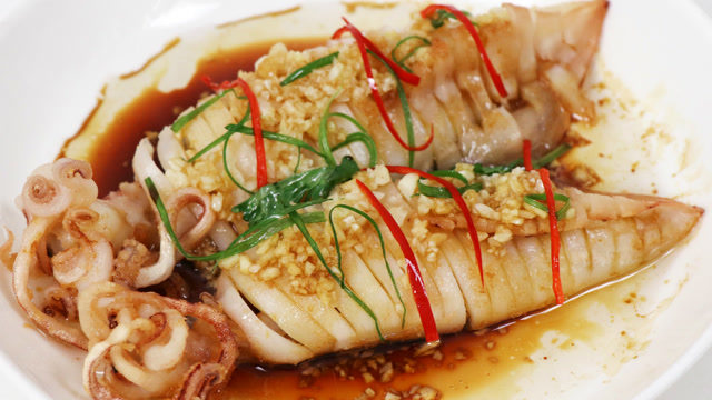 蒜香鱿鱼做法,好吃停不下来